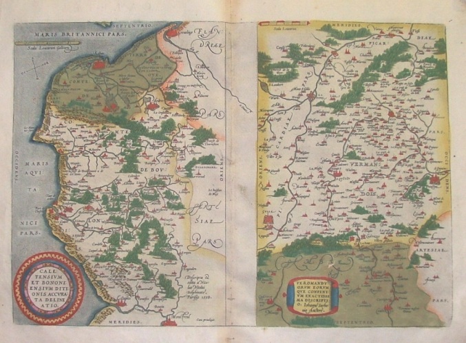 Caletensium et Bononiensium ditionis accurata delineatio. Veromanduorum eorumque confinium exactissima descriptio. Iohanne Surbonio auctore.