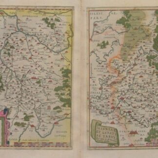 Turingiae noviss. descript. per Iohannem Mellinger Halens. Misniae et Lusatiae tabula.