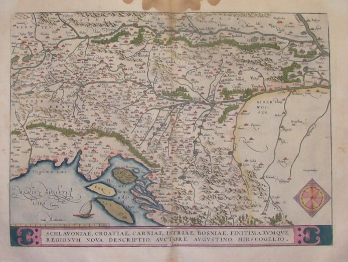 Schlavoniae, Croatiae, Carniae, Istriae, Bosniae, finitimarumque regionum nova descriptio, auctore Augustino Hirsuogelio.