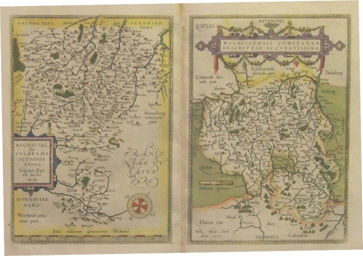 Buchaviae, sive Fuldensis ditionis typus. Waldeccensis comitatus descriptio accuratissima.