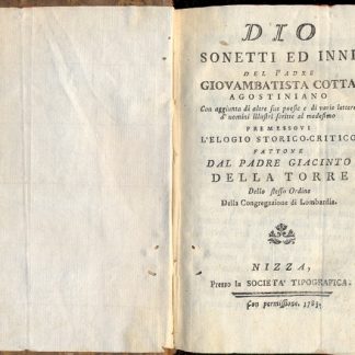 Dio, sonetti ed inni. Con aggiunta di altre poesie e di varie lettere d'uomini illustri scritte all'autore.