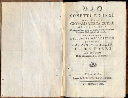 Dio, sonetti ed inni. Con aggiunta di altre poesie e di varie lettere d'uomini illustri scritte all'autore.