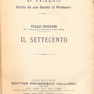 Il settecento ( Storia letteraria d'Italia).