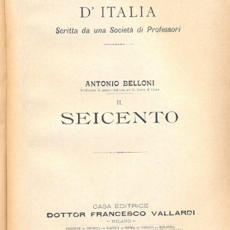 Il Seicento (Storia letteraria d'Italia).