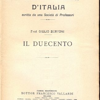 Il Duecento (Storia Letteraria d'Italia).