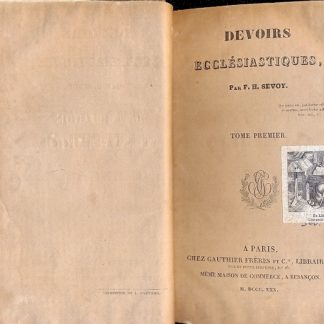 Devoirs ecclesiastiques.