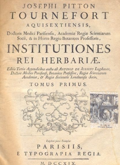 Institutiones rei herbarieae. Editio tertia.