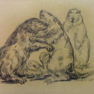 Studio per xilo " Le marmotte del Cervino".