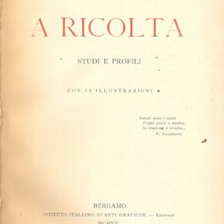 A Ricolta. Studi e profili.