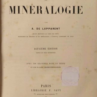 Cours de mineralogie.