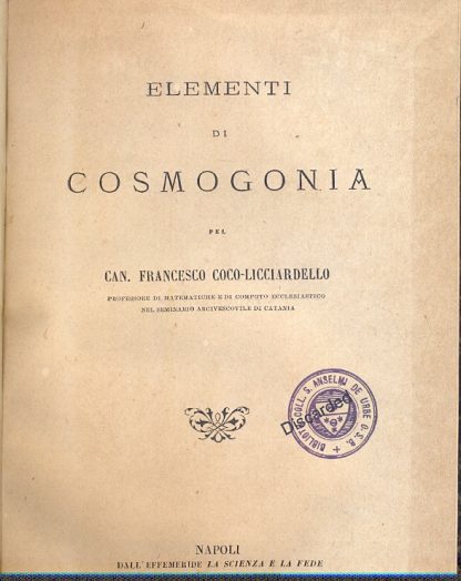 Elementi di cosmogonia.