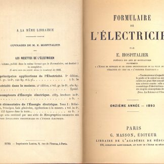 Formulaire de l'electricien.