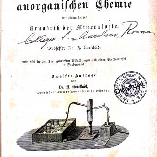 Lehrbuch der anorganischen Chemie mit einem kurzen Grundriss der Mineralogie.