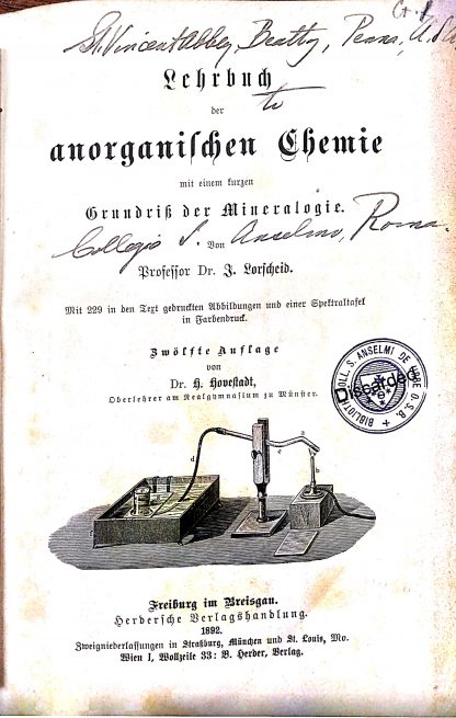 Lehrbuch der anorganischen Chemie mit einem kurzen Grundriss der Mineralogie.
