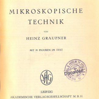 Mikroskopische technik.