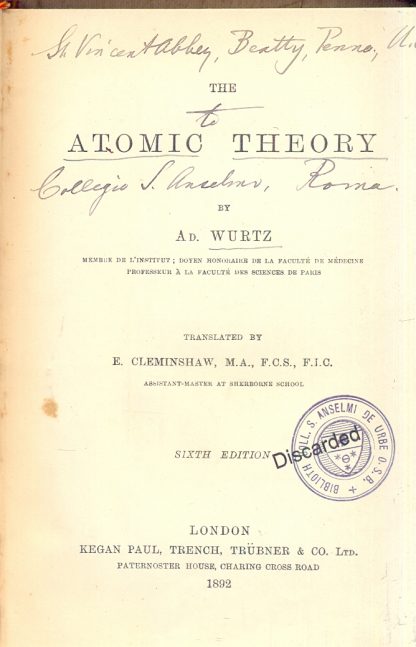 The atomic theory.