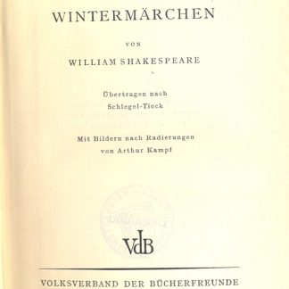 Cymbeline; Wintermarchen. Der Sturm. Heinrich VIII.