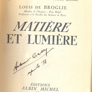 Matiere et lumiere.