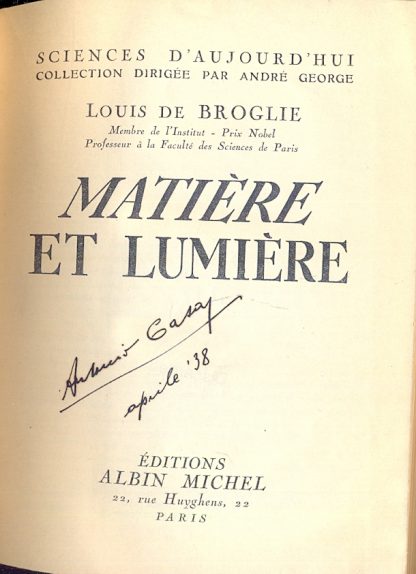 Matiere et lumiere.