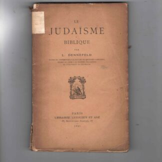 Le Judaisme Biblique.