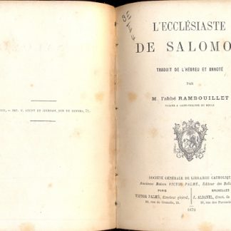 L'Ecclesiaste de Salomon.