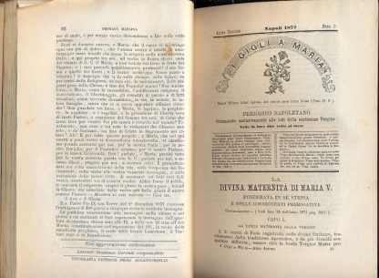 Gigli a Maria. Pubblicazione periodica mensile. Contenente articoli storico-dogmatici, archeologici, Parenetici, Liturgici, Polemici, Esegetici e Predicabili.