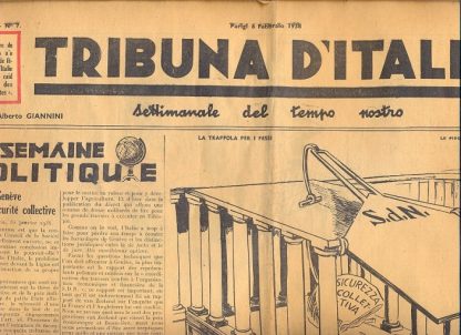 Tribuna d'Italia, settimanale del tempo nostro. Giornale politico diretto da Alberto Giannini.