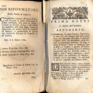 Delle notti di Young. Traduzione di Giuseppe Bottoni e del Giudizio Universale dello stesso Young. Canti tre. Trasportati in versi italiani da Clemente Filomarino, Napoletano de' Duchi della Torre.