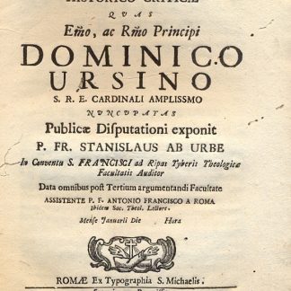 Propositiones Theologico - Dogmatico - Historico - Criticae.