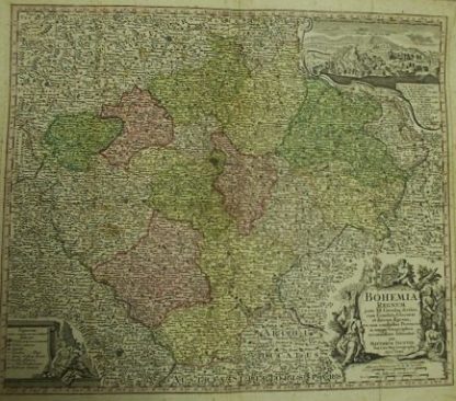 Bohemia Regnum juxta XII Circulos divisum, cum Comitatu Glacensi et ditione Egrana, nec non confinibus Provinciis in mappa Geographica accuratissime delineatum.