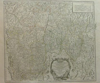 Partie Meridionale du Gouvernement gen.l de Bourgogne ou se trouvent les Bailliages d'Autun,et de Challon, le Maconois; La Bresse et le Bugey divises en leurs Mandemens. Gouvernement General du Lyonois divise en Lyonois, Forez et Beaujolois.