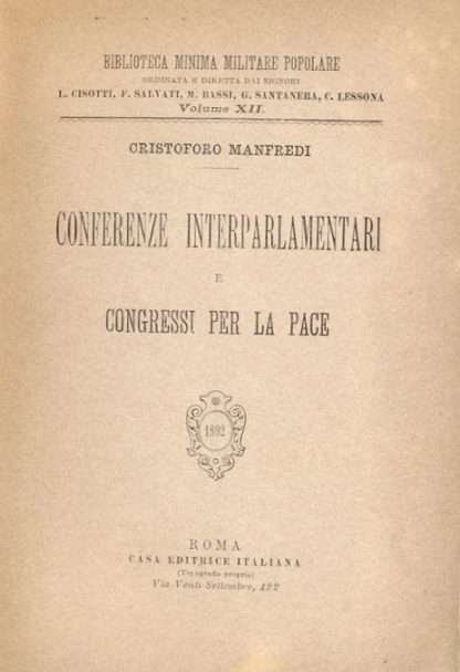 Conferenze interparlamentari e congressi per la pace (Biblioteca Minima, Militare, Popolare)