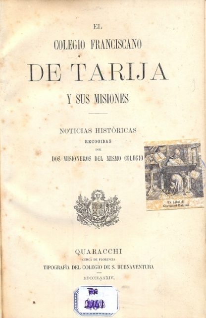 El Colegio Franciscano de Tarija y sus misiones.