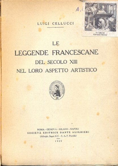 Le leggende francescane del secolo XIII nel loro aspetto artistico.