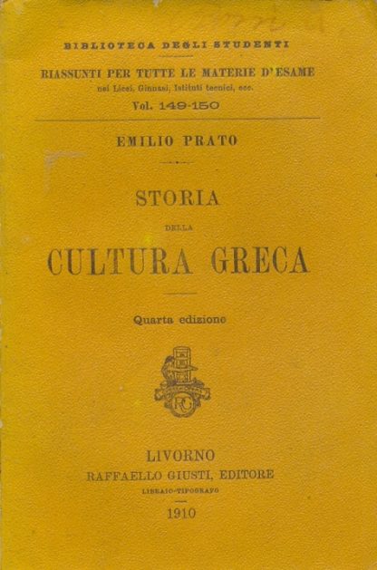 Storia della cultura greca.