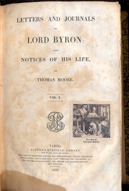 Letters and journals. With notices of his life by Thoma Moore.