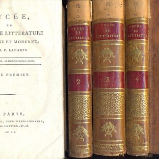 Lycee, ou cours de litterature ancienne et moderne.