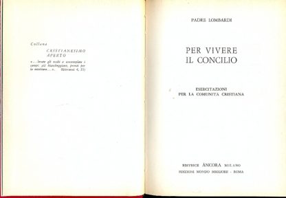 Per vivere il Concilio. Esercitazioni per la Comunità Cristiana.