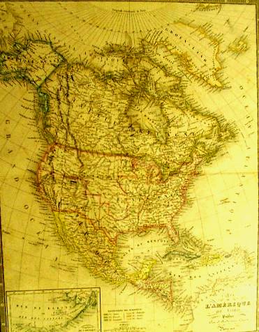 Amérique du Nord (Atlas de Géographie ancienne et moderne adopté pour le Bibliotheques Militaures).