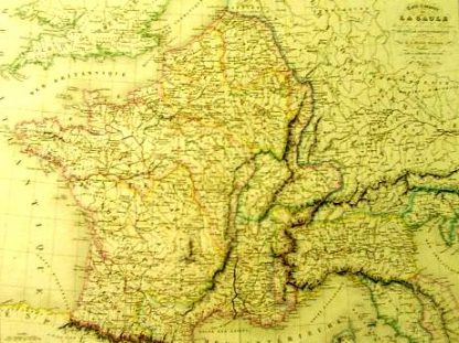 Gaule (Atlas de Géographie ancienne et moderne adopté pour le Bibliotheques Militaures).