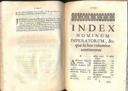 Series Augustorum, Augustarum, Caesarum et Tyrannorum omnium , tam in oriente, quam in occidente, a C.I. Caesare ad Leopoldum. Cum optimorum numismatum fide. Ad vivum expressis.