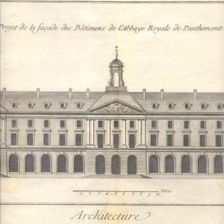 Architecture. Elevation du projet de la facade des Batimens de l'abbaye de Panthemont du cote du jardin. Pl. 20.