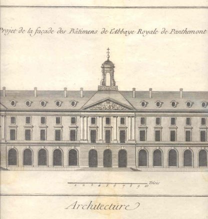 Architecture. Elevation du projet de la facade des Batimens de l'abbaye de Panthemont du cote du jardin. Pl. 20.