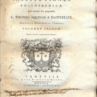 Institutiones philosophicae.