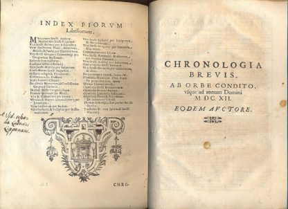 De scriptoribus ecclesiasticis. Liber unus. Cum adiunctis indicibus undecim, & brevi chronologia ab orbe condito usque an annum M.DC.XII.