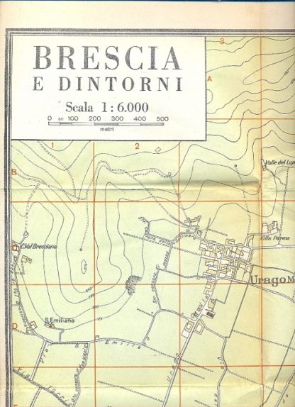 Brescia e dintorni. Carta topografica scala 1:6000.