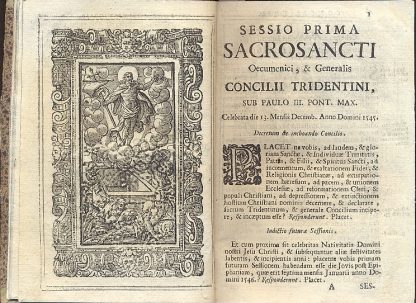 Sacrosancti Concilii Tridentini, canones, et decreta, cum citationibus ex utroq; Testamento e juris Pontificii Constitutionibus, aliisque S.R.E. Concil. Ab Horatio Lucio Calliensi. Hic novissimé prater Piorum IIV e V. R. P. Bullas, necnon Indicem Seff. Decr. Cap. Libroumque Prohibitorum postremo publicatum.