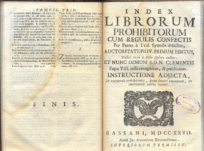 Sacrosancti Concilii Tridentini, canones, et decreta, cum citationibus ex utroq; Testamento e juris Pontificii Constitutionibus, aliisque S.R.E. Concil. Ab Horatio Lucio Calliensi. Hic novissimé prater Piorum IIV e V. R. P. Bullas, necnon Indicem Seff. Decr. Cap. Libroumque Prohibitorum postremo publicatum.