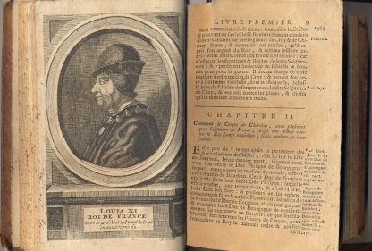 Memoires de messire Philippe de Comine, seigneur d'Argenton, contenans l'histoire des Rois Louis XL e Charles VIII depuis l'an 1464 jusques en 1498. Edition nouvelle divisee en V tomes, enrichie de figures & augmentee de plusieurs traittez, contrats, testamens & autres pieces nouvelles, par Mr. Godefroy.