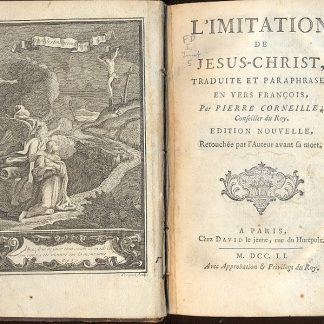 L'Imitation de Jesus - Christ, traduit et paraphrase e en vers Francois.